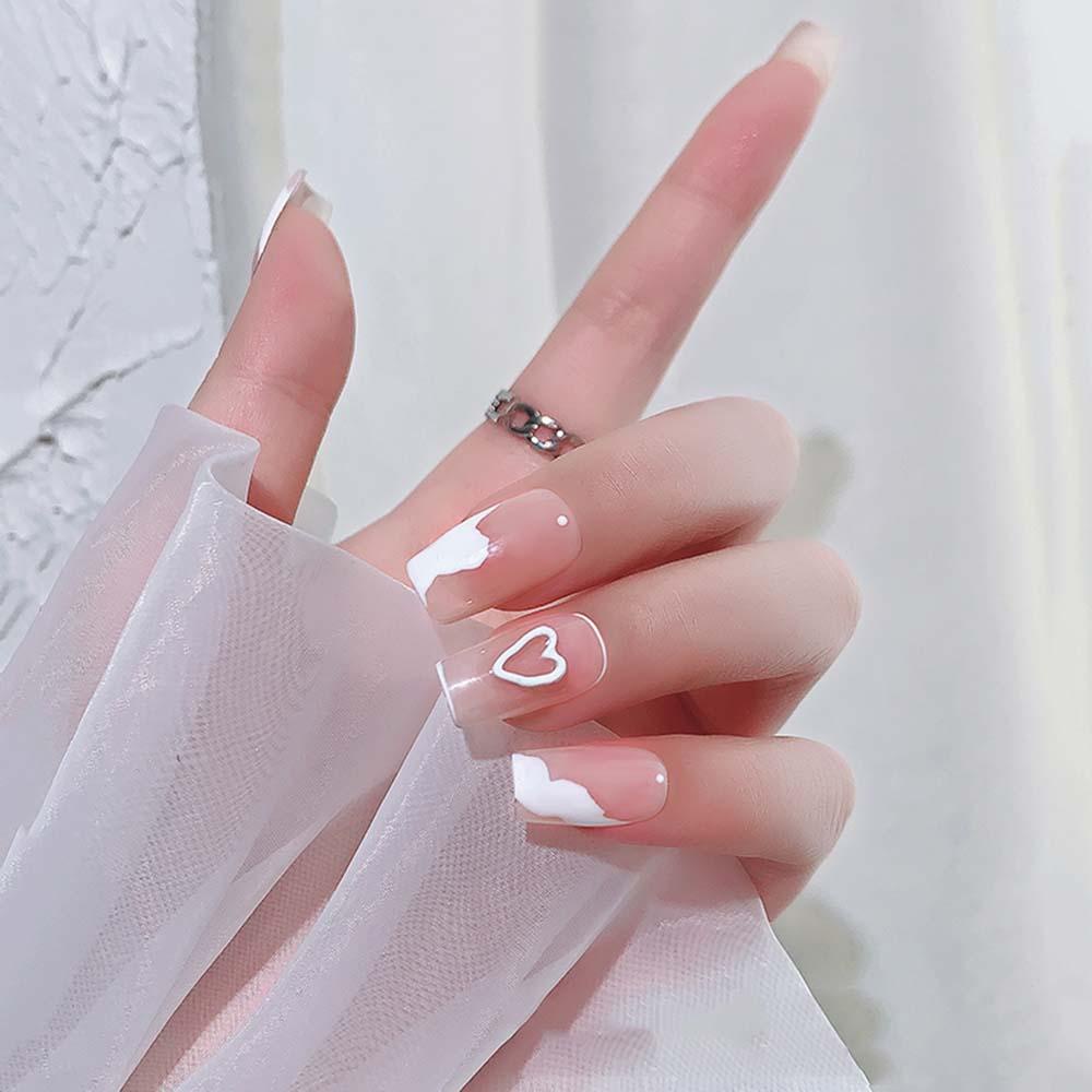 Phụ Kiện Trang Trí Móng Tay 3D DIY Hình Trái Tim Màu Sắc Kẹo Ngọt Xinh Xắn