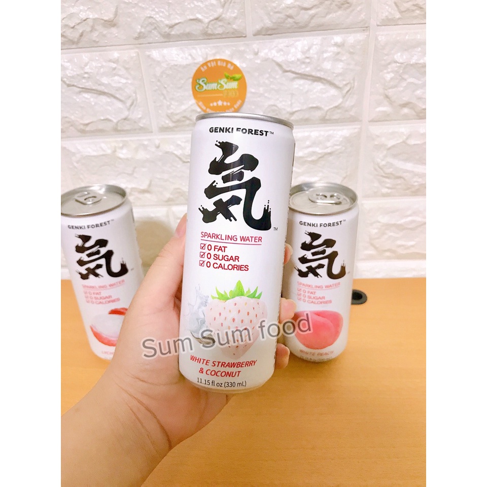 Nước Trái Cây Có Ga Lon 330ml GIẢM CÂN Soda GENKI FOREST