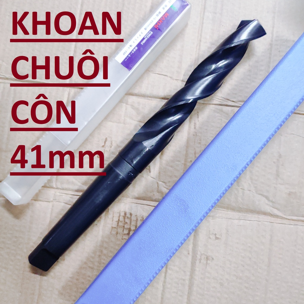 Mũi khoan chuôi côn 41mm, chuôi côn MT4, chiều dài lưỡi 200mm,chiều dài tổng349 mm
