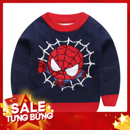 -Hàng nhập khẩu CHÍNH HÃNG_Áo Len 2 Lớp Bé Trai Siêu Anh Hùng_Hãng 27Kids Liên hệ mua hàng 084.209.1989