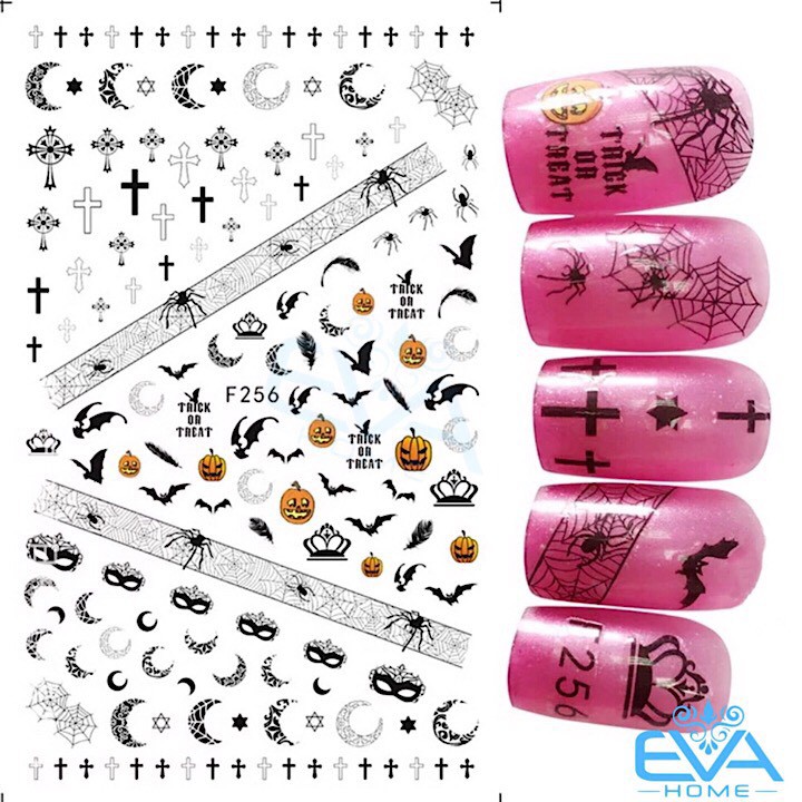 Miếng Dán Móng Tay 3D Nail Sticker Tráng Trí Lễ Hội Ma Quỷ Halloween F256