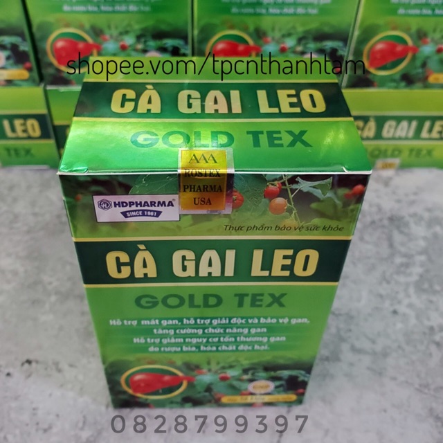 Bổ gan Cà Gai Leo GOLDTEX hỗ trợ giải độc gan,làm mát gan, hạ men gan, tăng cường chức năng gan - HỘP 50 viên | BigBuy360 - bigbuy360.vn