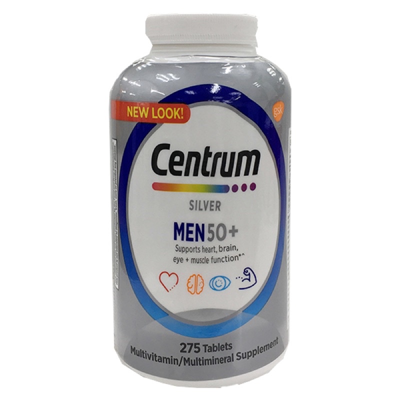 Mẫu mới - Viên Uống Vitamin Tổng Hợp Dành Cho Nam Giới Trên 50 Centrum Silver Men 50+ 275 Viên