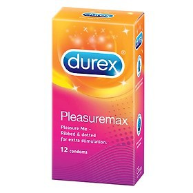 hộp 12 bao cao su durex pleasuremax kích cỡ to