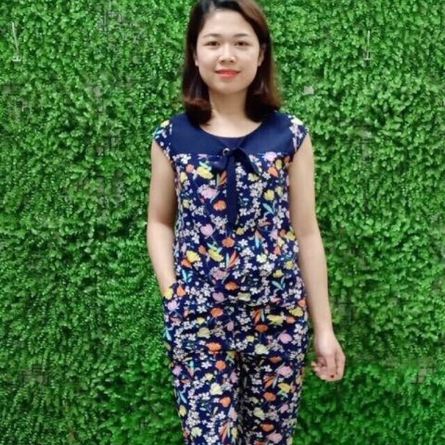 Bộ lụa giấy siêu nhẹ siêu mát phối von xinh xắn (45-63kg)