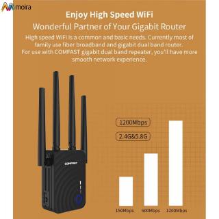 ❥ COMFAST 1200Mbps Mini WiFi Repeater 2.4GHz/5.8GHz Dual Band Signal Booster moira