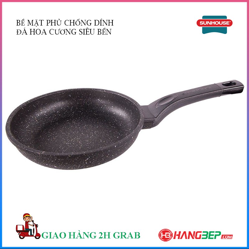 Chảo chiên đá hoa cương Sunhouse 18cm SBD18 /24cm SBD24