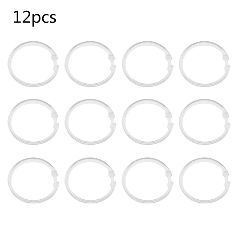 Aoto Set 12 Vòng Nhựa Hình Chữ O Gắn Rèm Cửa An Toàn