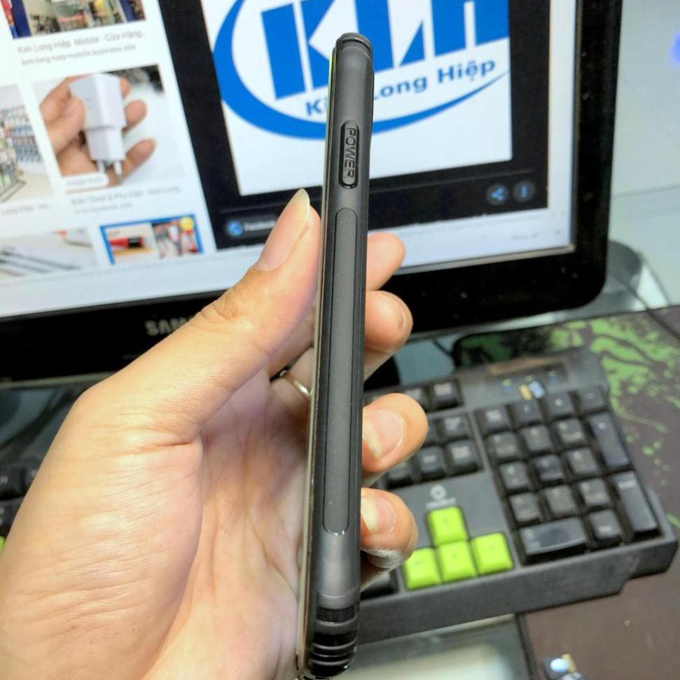 Ốp lưng iphone chống sốc KST đen siêu bền, ốp silicon chống bám vân tay, chống trơn bảo vệ điện thoại - KLH