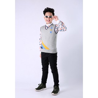 Áo len gile bé trai trám ngực - TN804 - HQLENS