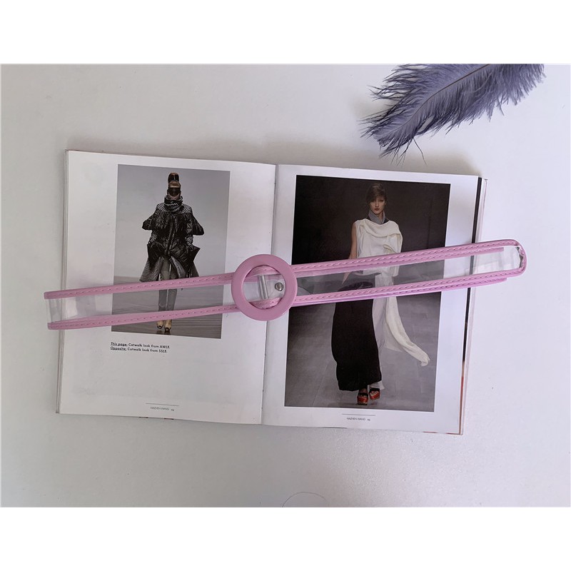 Thắt lưng trong suốt viền mầu dễ thương