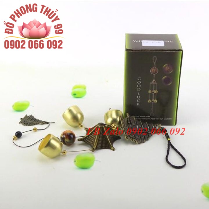 Chuông gió 3 quả phong thủy thuận buồm xuôi gió hình thuyền