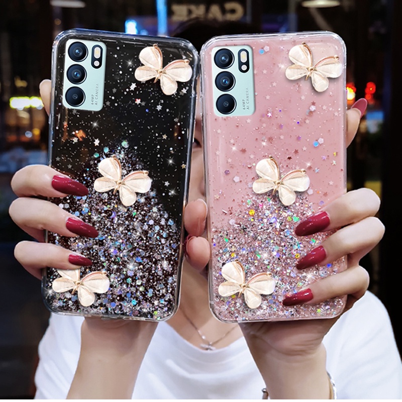 Ốp điện thoại đính kim tuyến dành cho OPPO RENO 6Z 6 5 4 5F 4F 3 PRO 2Z 2F F11 F9 PRO