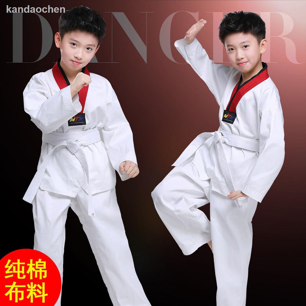 Bộ Đồng Phục Tập Võ Taekwondo Chất Liệu Cotton Dành Cho Người Lớn Và Trẻ Em