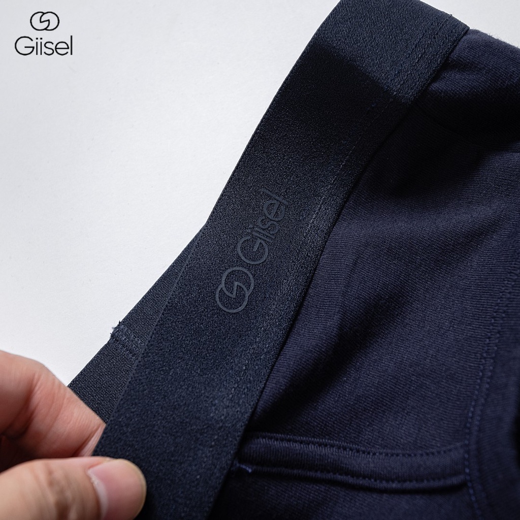 Combo 2 quần sịp tam giác boxer cotton thoáng khí kháng khuẩn hãng quần lót nam Giisel logo ép nhiệt