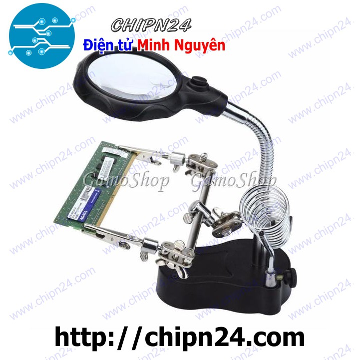 [1 BỘ] Dụng cụ giữ mạch có kính lúp