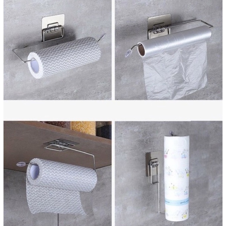 Móc Dán Tường Treo Cuộn Giấy Nhà Bếp, Giấy Vệ Sinh, Treo Khăn