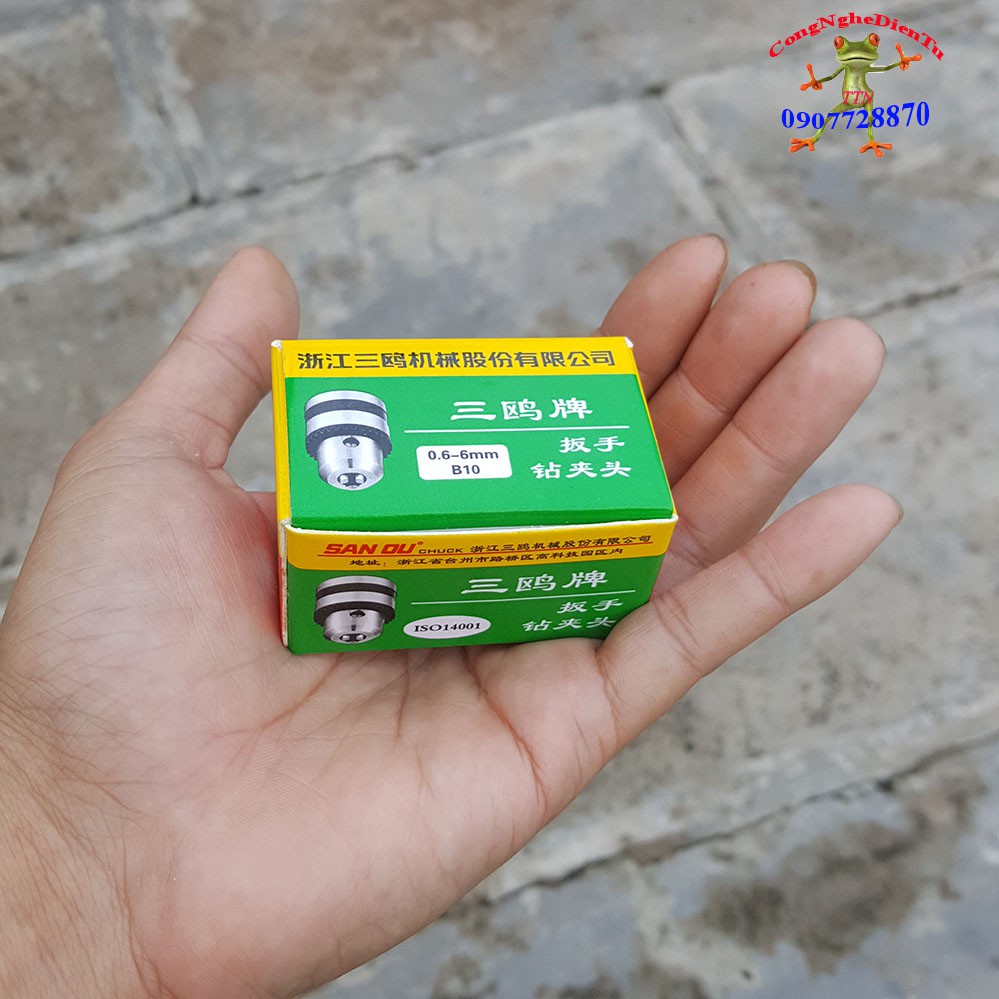 Đầu măng ranh kẹp mũi khoan 0,6-6mm + nối đồng cho motor 775