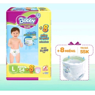Tã quần Bobby L54 miếng tặng thêm 8 miếng