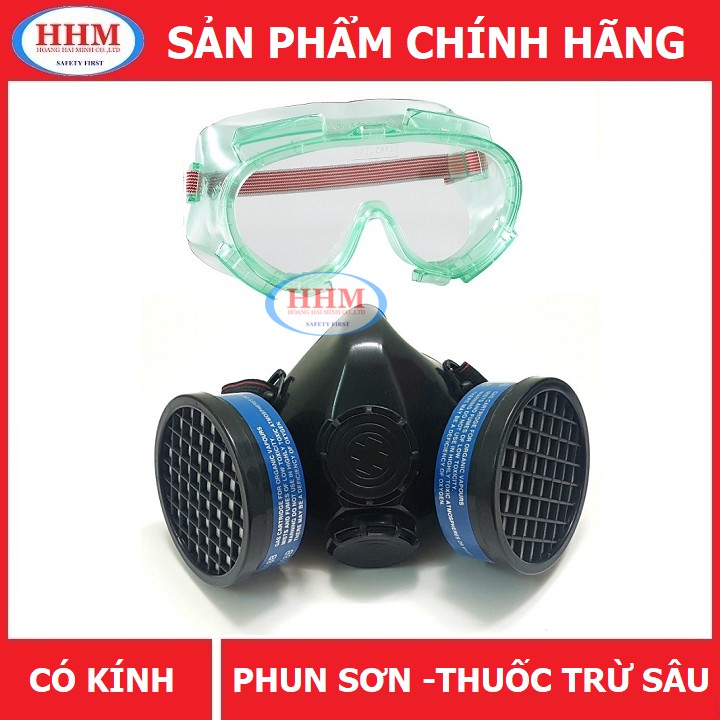 Mặt nạ phun sơn - thuốc trừ sâu Việt Nam kèm kính chống hóa chất