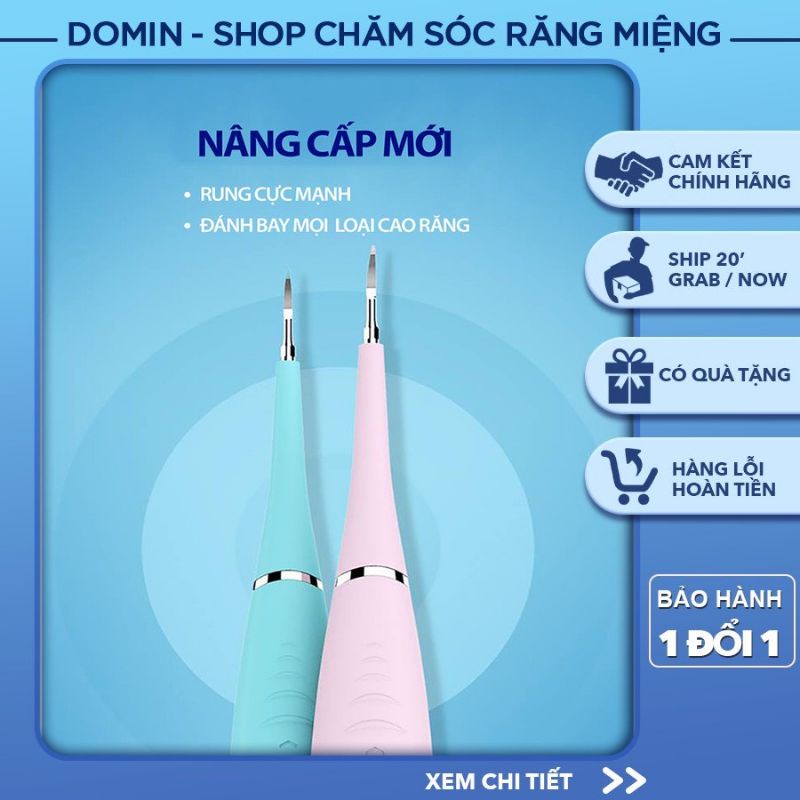 Máy lấy cao răng tự động tại nhà MiNi Dental Japan - 3 chế độ rung ( Có bảo hành) ăn toàn, không ê buốt - Soleilshop