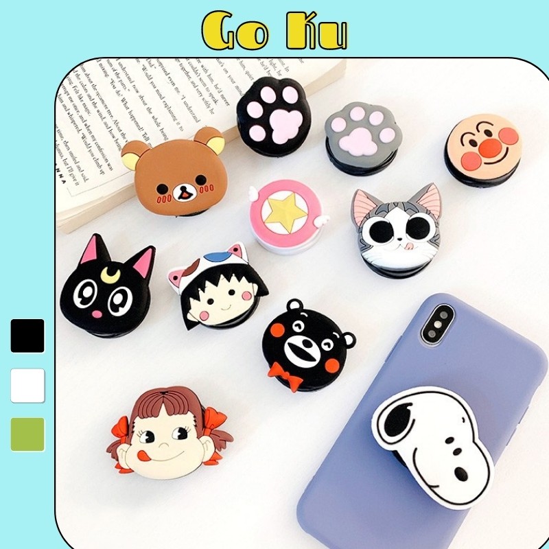 Popsocket iring chống điện thoại cute in hình bóng đáng yêu - Go Ku