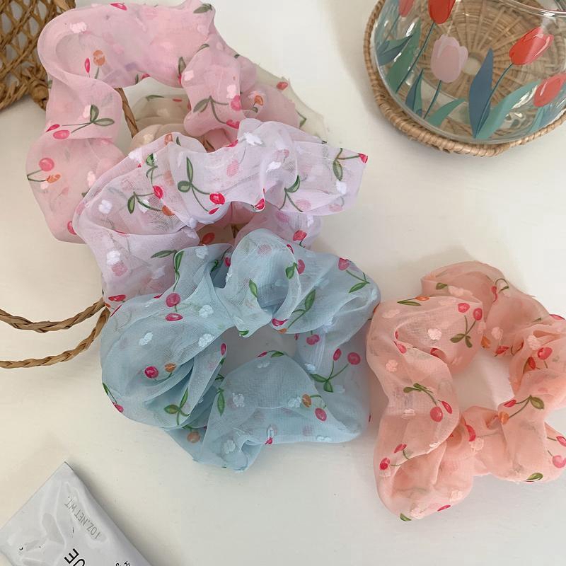 [Mã FASHIONCB231 hoàn tối đa 30K xu đơn 99K] Dây Buộc Tóc Co Dãn Hình Quả Cherry Xinh Xắn Cho Nữ | BigBuy360 - bigbuy360.vn