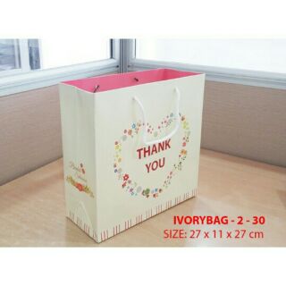 COMBO 30 TÚI GIẤY IVORY 27X11X27CM