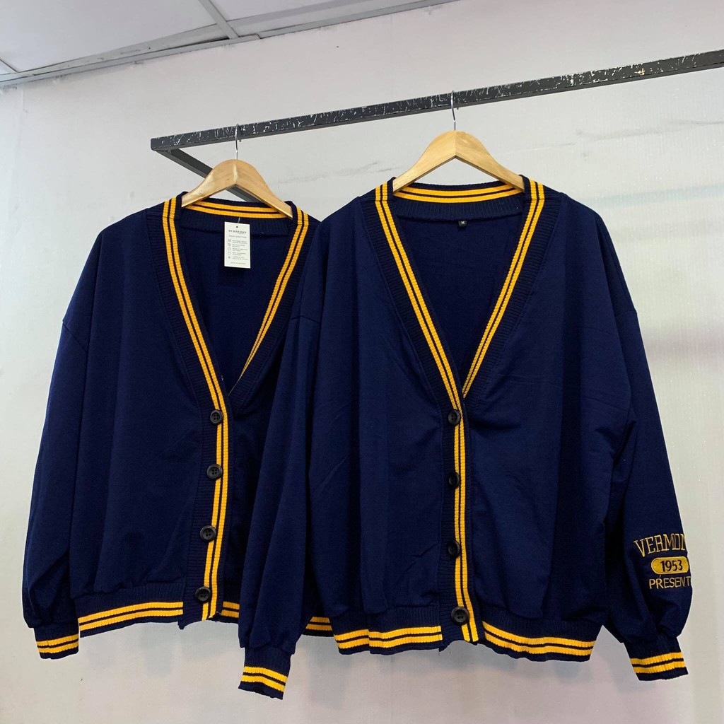 Áo Khoác CARDIGAN VERMONT ĐEN THÊU TAY UNISEX [Kèm Hình Thật] | BigBuy360 - bigbuy360.vn