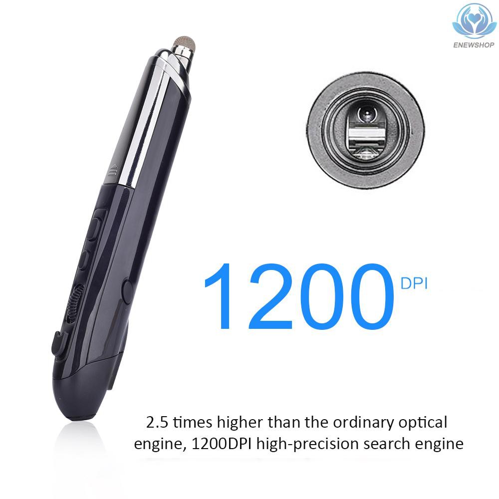 【enew】PR-08 2.4Ghz Wireless Optical Touch-pen Mouse 800/1200/1600DPI Wireless Mouse Pen with Web Browsing Laser-Presenter Handwriting Ergonomic Mice for PC Laptop Computer