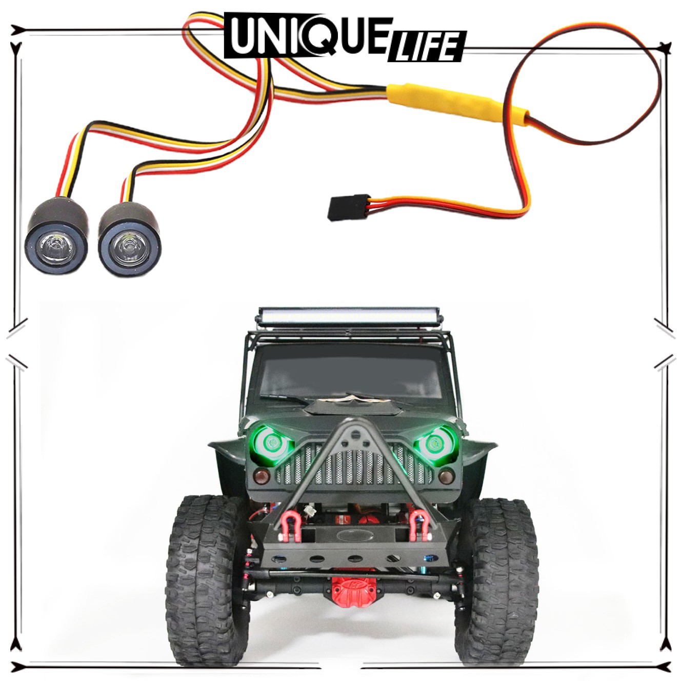 RC RC ROCK CRAWLER Đèn Pha Led 12 Chế Độ Cho Xe Địa Hình Điều Khiển Từ Xa