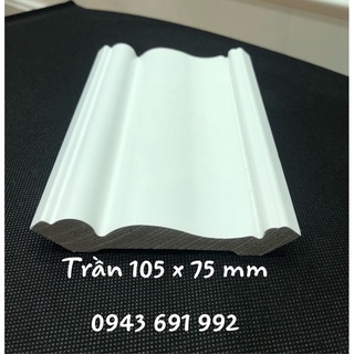 Phào chỉ nhựa PS cổ trần màu trắng hoàn thiện bản 10,5cm