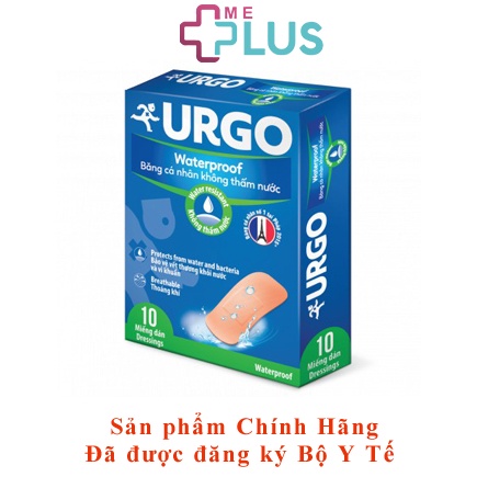 CHÍNH HÃNG - Băng cá nhân không thấm nước URGO Waterproof (Hộp 10 miếng)