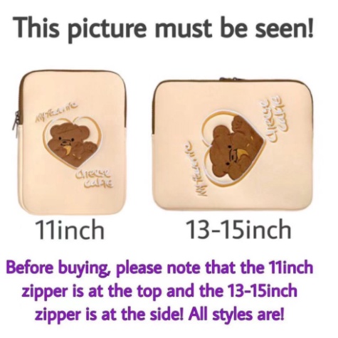 Túi đựng laptop máy tính bảng 11/13/15 inch họa tiết hoạt hình phong cách Hàn Quốc