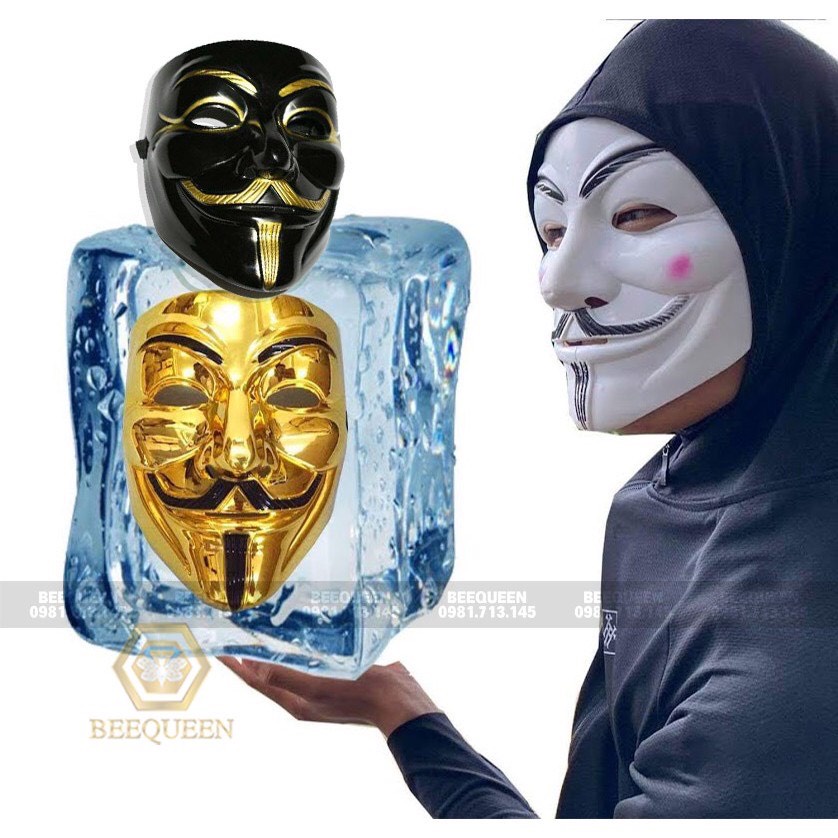 Mặt nạ Joker màu trắng Anonymous