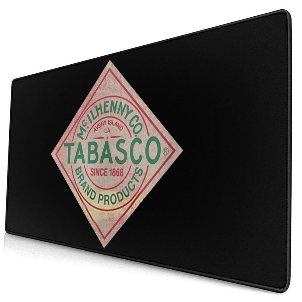 Tabasco Label Logo Nwt Hot Sauce Red Mousepad Waterproof Mousepads for Laptops Computers and Pc