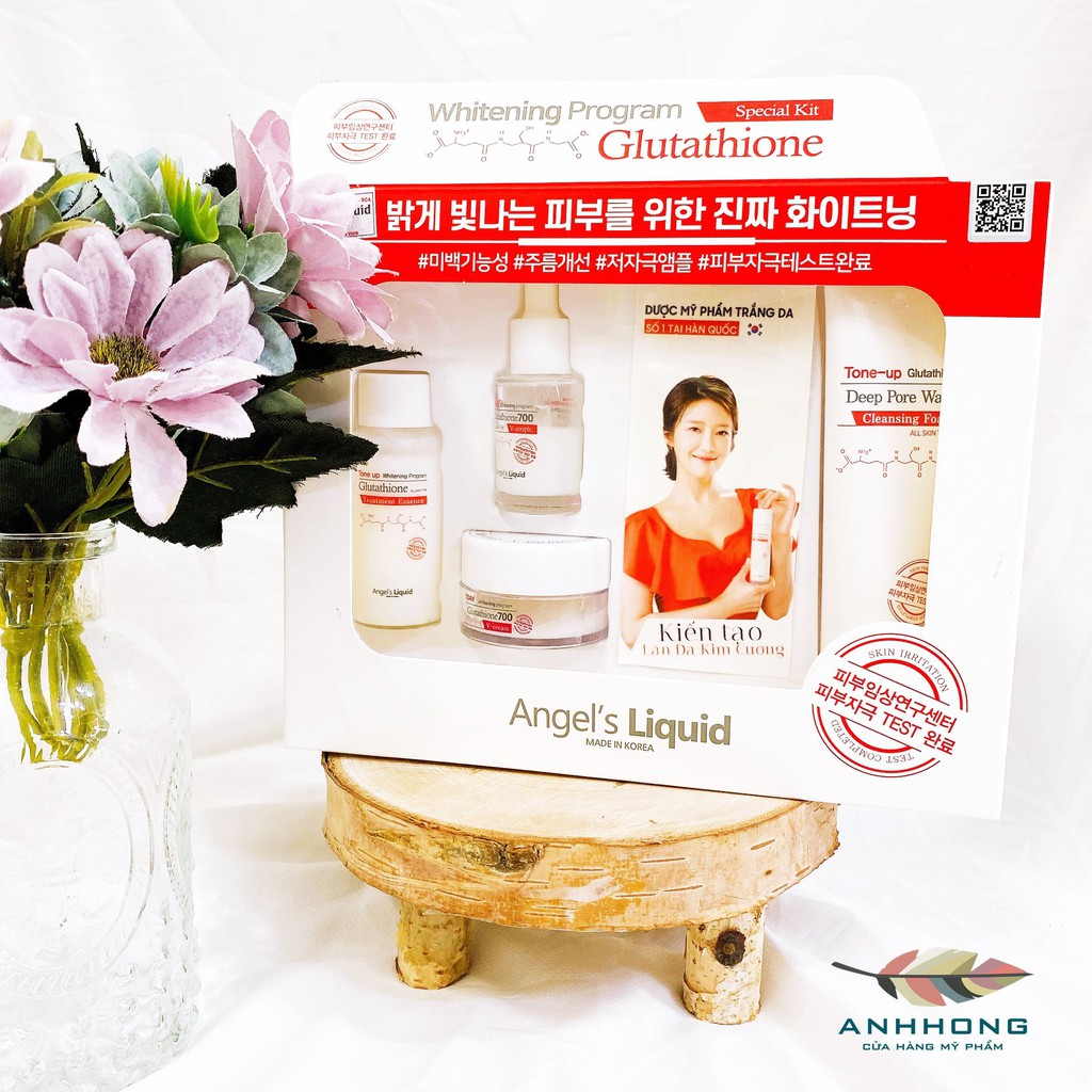 Bộ Kit Angel's Liquid 7Day Dưỡng Sáng Da, Mờ Thâm Nám 4 Món Whitening Program Glutathione Special Kit