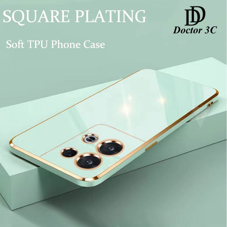 Ốp lưng Điện Thoại Viền Vuông Mạ Sang Trọng Cho OPPO Reno 10 8T 8Z 7Z 8 Pro Plus Pro+ 5G 4G 2023