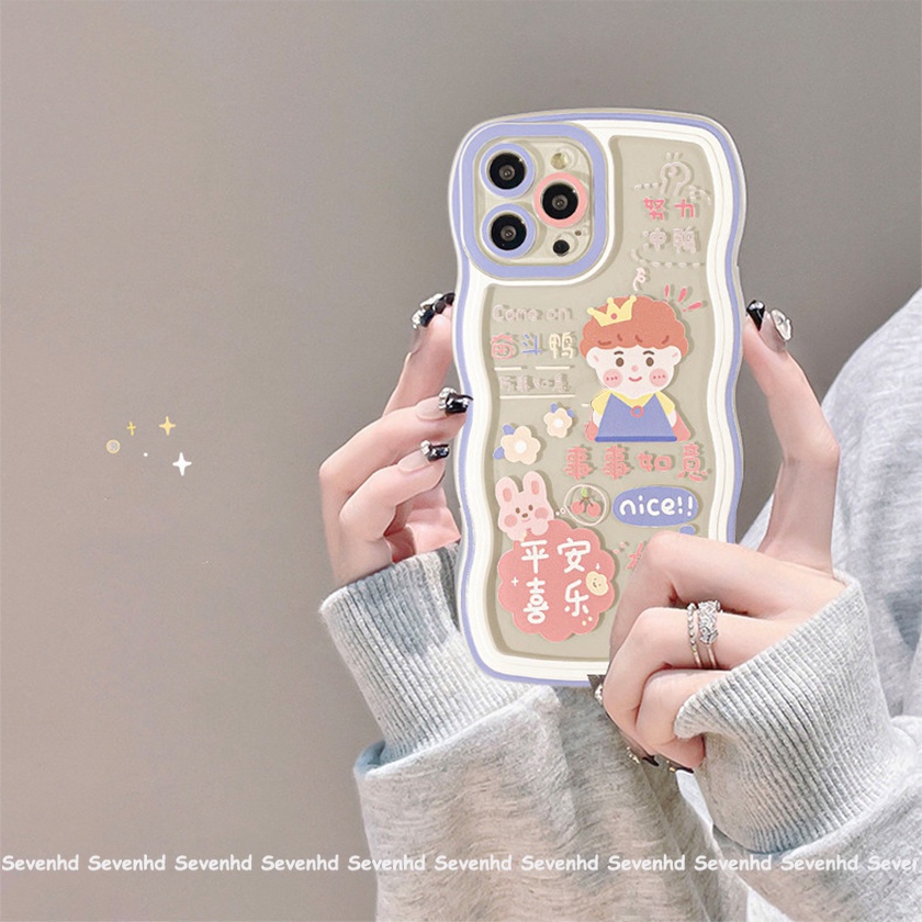 Ốp Điện Thoại Mềm Họa Tiết Cậu Bé May Mắn Cho iPhone 13 12 11 Pro Max Xs Max Xr X 7 8 6 6s Plus
