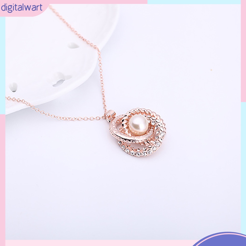 Set Dây Chuyền Và Đôi Khuyên Tai Đính Ngọc Trai Thiết Kế Duyên Dáng