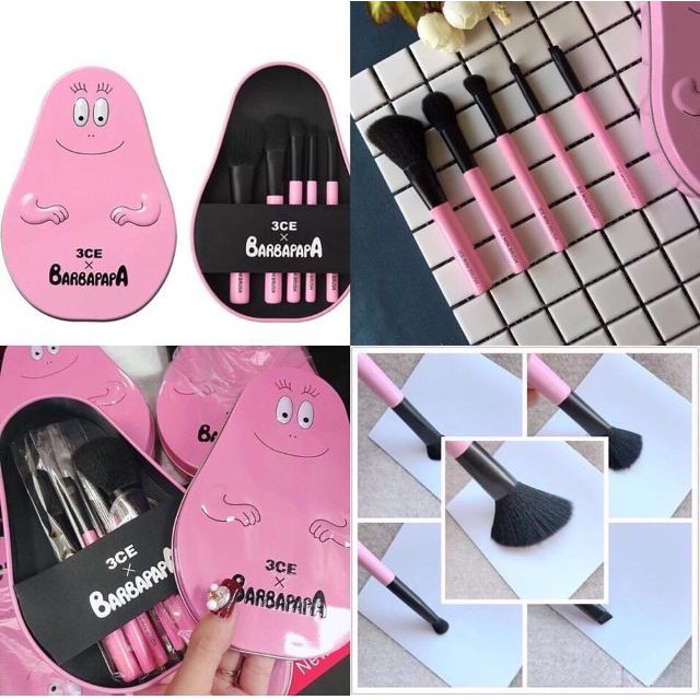 BỘ CỌ TRANG ĐIỂM 3CE BARBAPAPA 5 MÓN SIÊU DỄ THƯƠNG