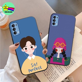 Ốp lưng Oppo Reno 4 / Reno 5 / Reno 6 / Reno 6Z in hình cặp đôi cute ngộ nghĩnh đáng yêu dễ thương.