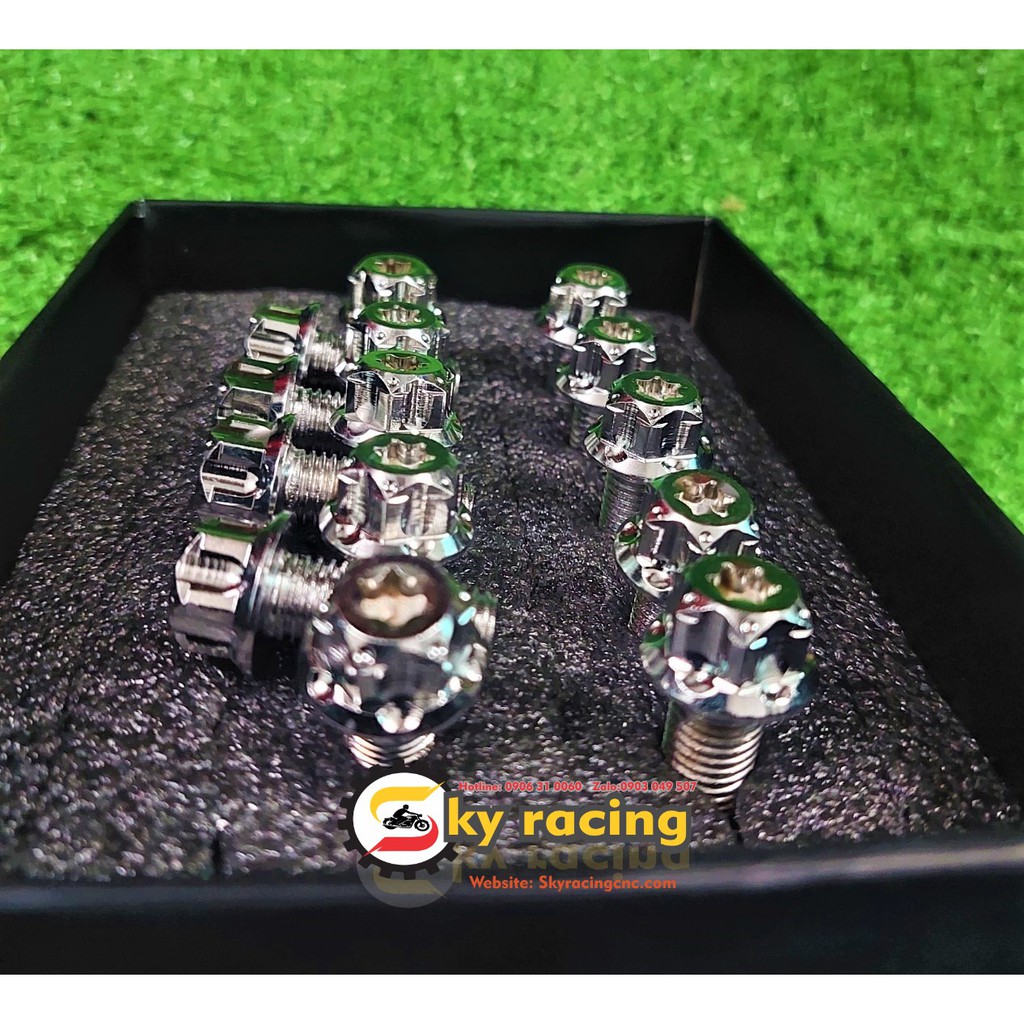 Ốc INOX 304 salaya 10li23, 10li30, 10li40, 10li60 trang trí xe máy