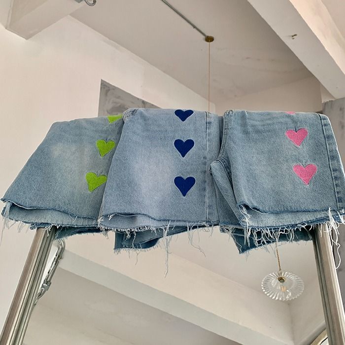 Quần Short Denim Lưng Cao Ống Rộng Thời Trang Xuân Hè Cho Nữ