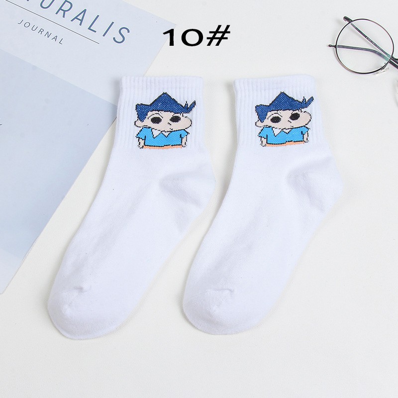 Đôi tất cotton thoáng khí họa tiết hoạt hình dễ thương cho nam và nữ