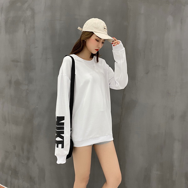 Áo Sweater Họa Tiết Nike Dáng Rộng Thời Trang Năng Động Cho Nữ