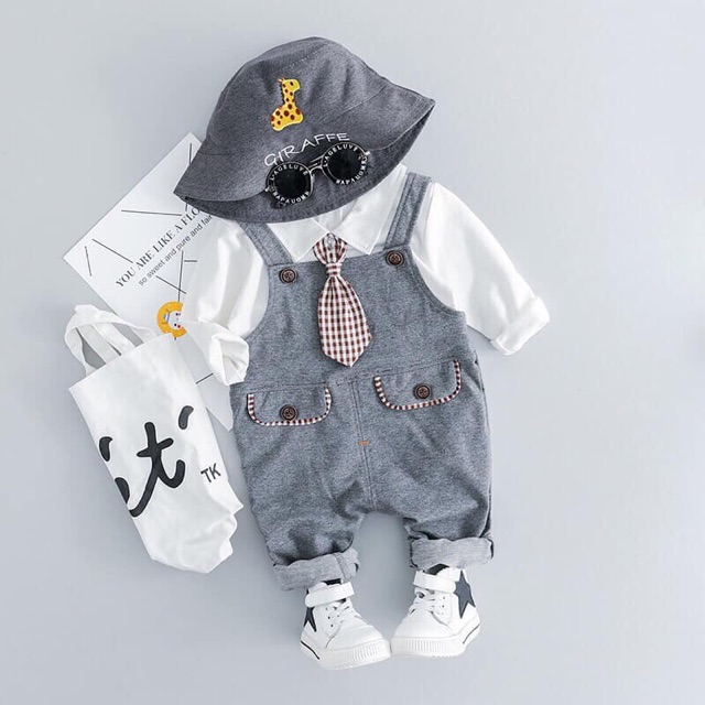 Sét yếm thun + áo thun + cà vạt