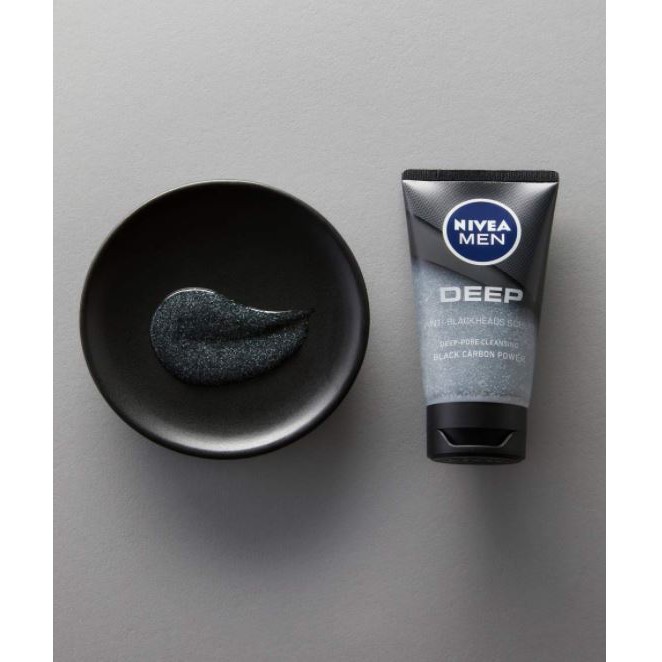 GEL RỬA MẶT NIVEA MEN Deep Control Anti-Blackhead Peeling 75 ml (Hàng nội địa đức)