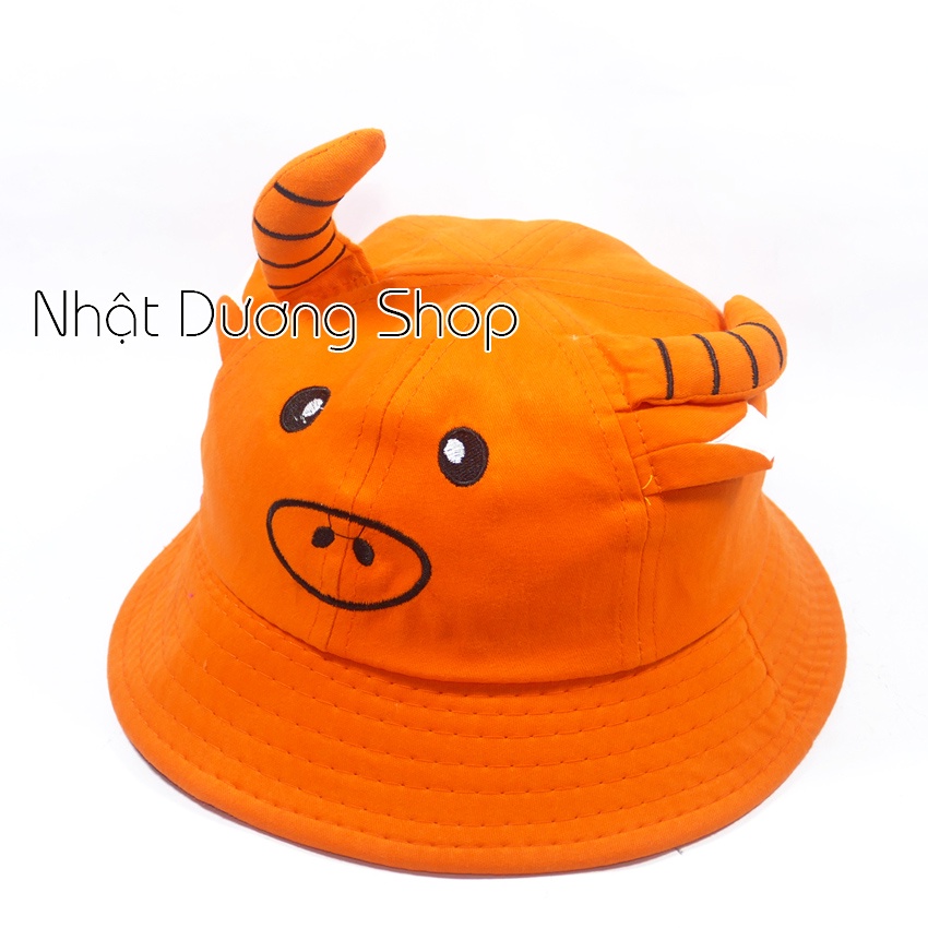 Nón tai bèo con trâu dành cho trẻ em từ 2-5 tuổi chất liệu vải kaki mềm mại và em dành cho bé
