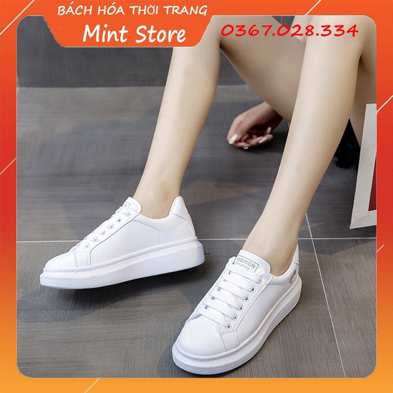 GIÀY SNEAKER NỮ TRẮNG GÓT HOA CÚC ĐỘN ĐẾ 3 PHÂN PHỐI DA PU CỰC ĐẸP (KÈM ẢNH THẬT) G 74 | BigBuy360 - bigbuy360.vn